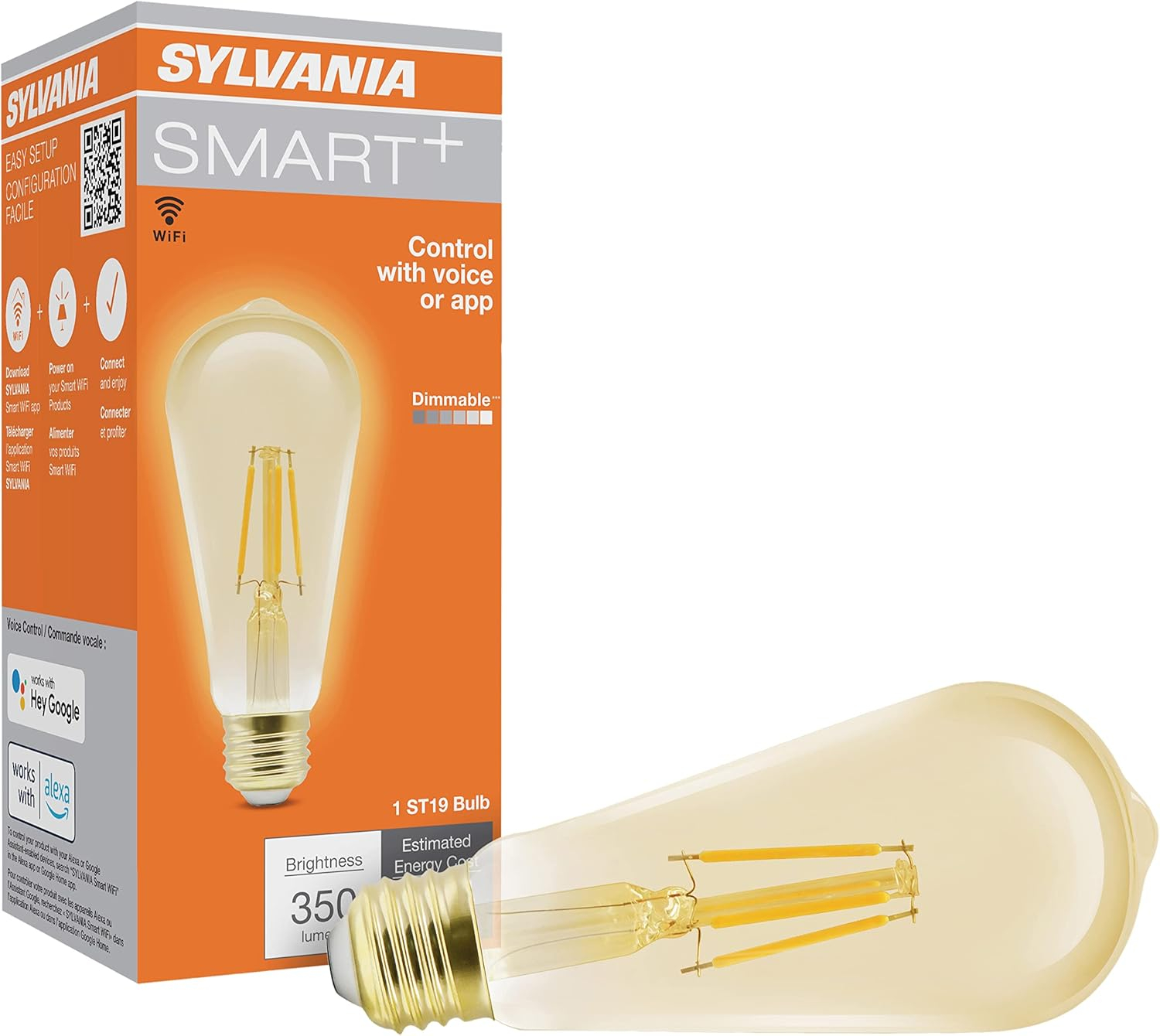 Amber Finish Dimmable LED Smart Bulb with Voice Control