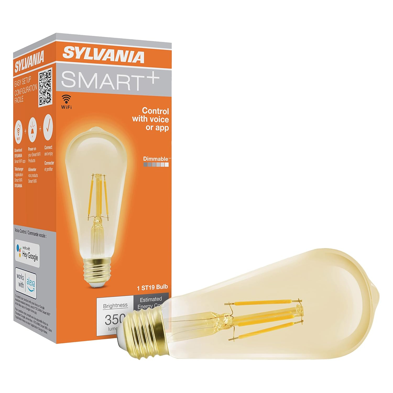 Amber Finish Dimmable LED Smart Bulb with Voice Control