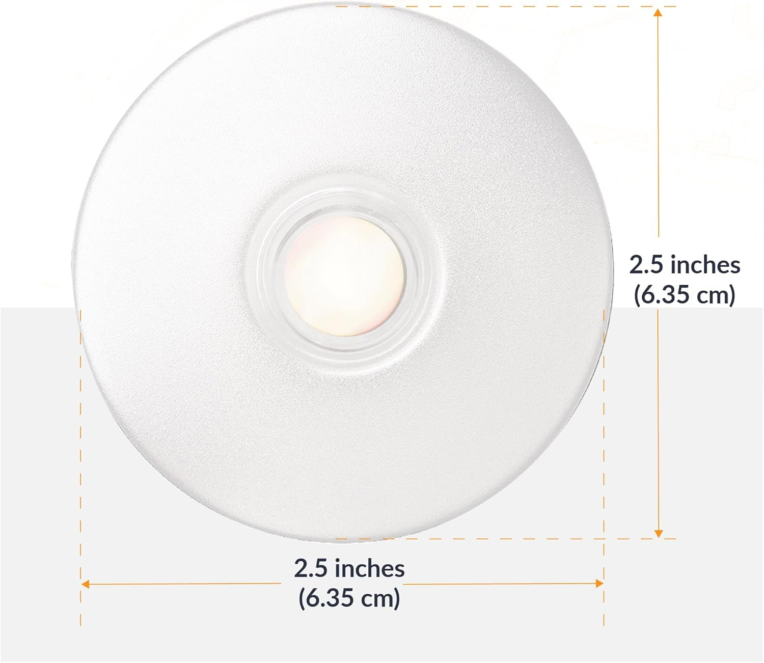 Newhouse Hardware Lighted Round Door Chime Button White WH5WL, White Doorbell Button for Refits or Home Improvement, Wired Doorbell Button Replacement for Most Doorbell Chimes, Lighted Doorbell Button
