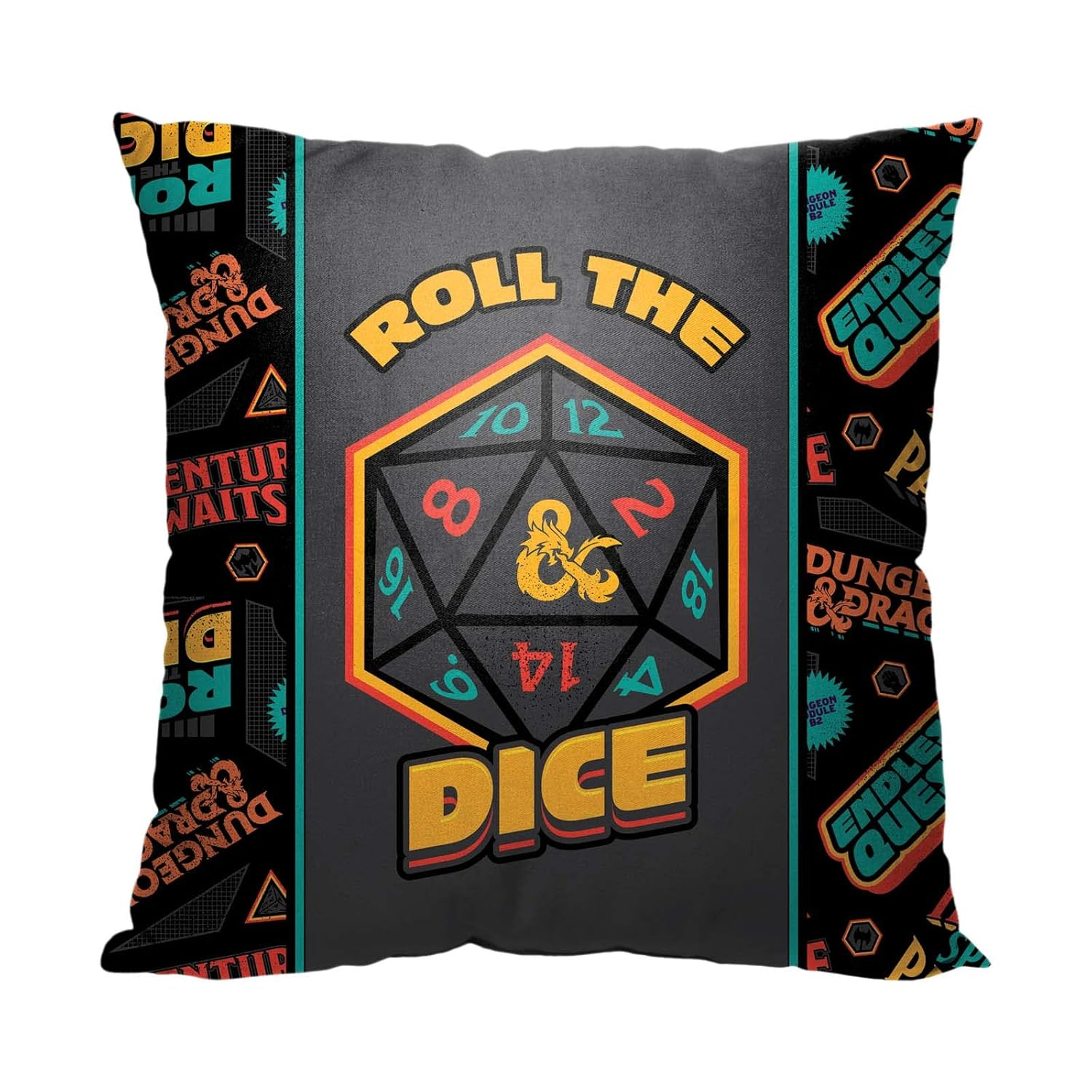Northwest Dungeons & Dragons Pillow, 18" x 18", Roll The Dice