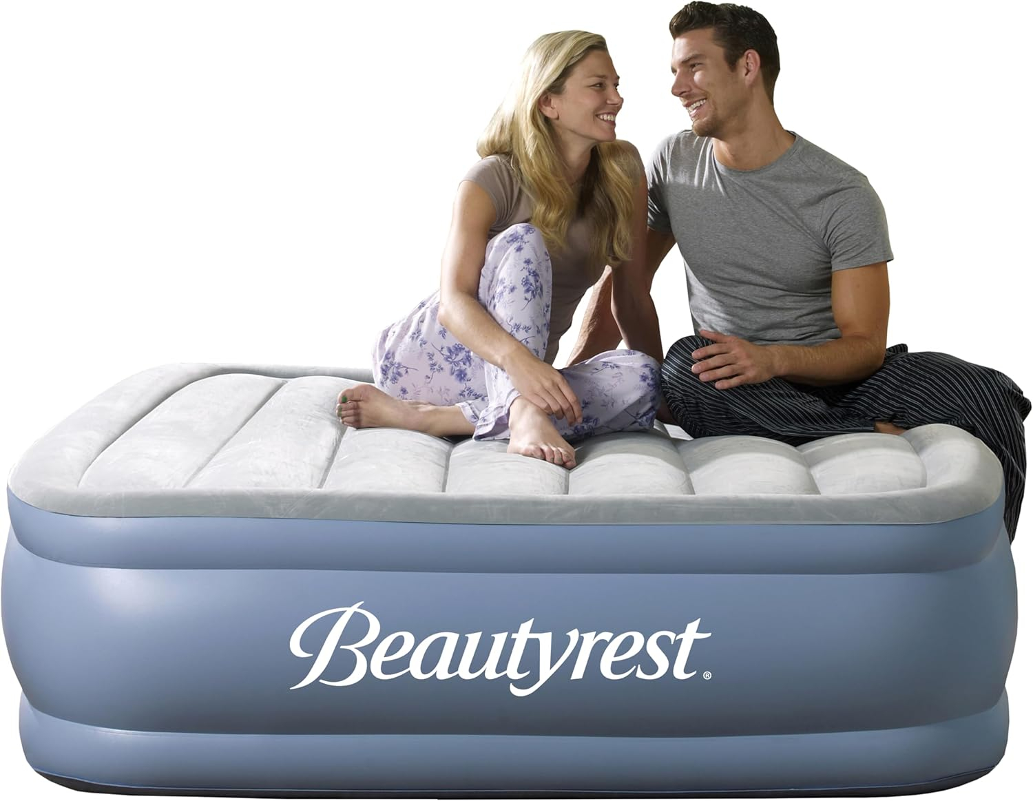 Beautyrest Hi Loft 16" Full Size Air Mattress with External Pump - Blow up Air Bed 1-Year Warranty