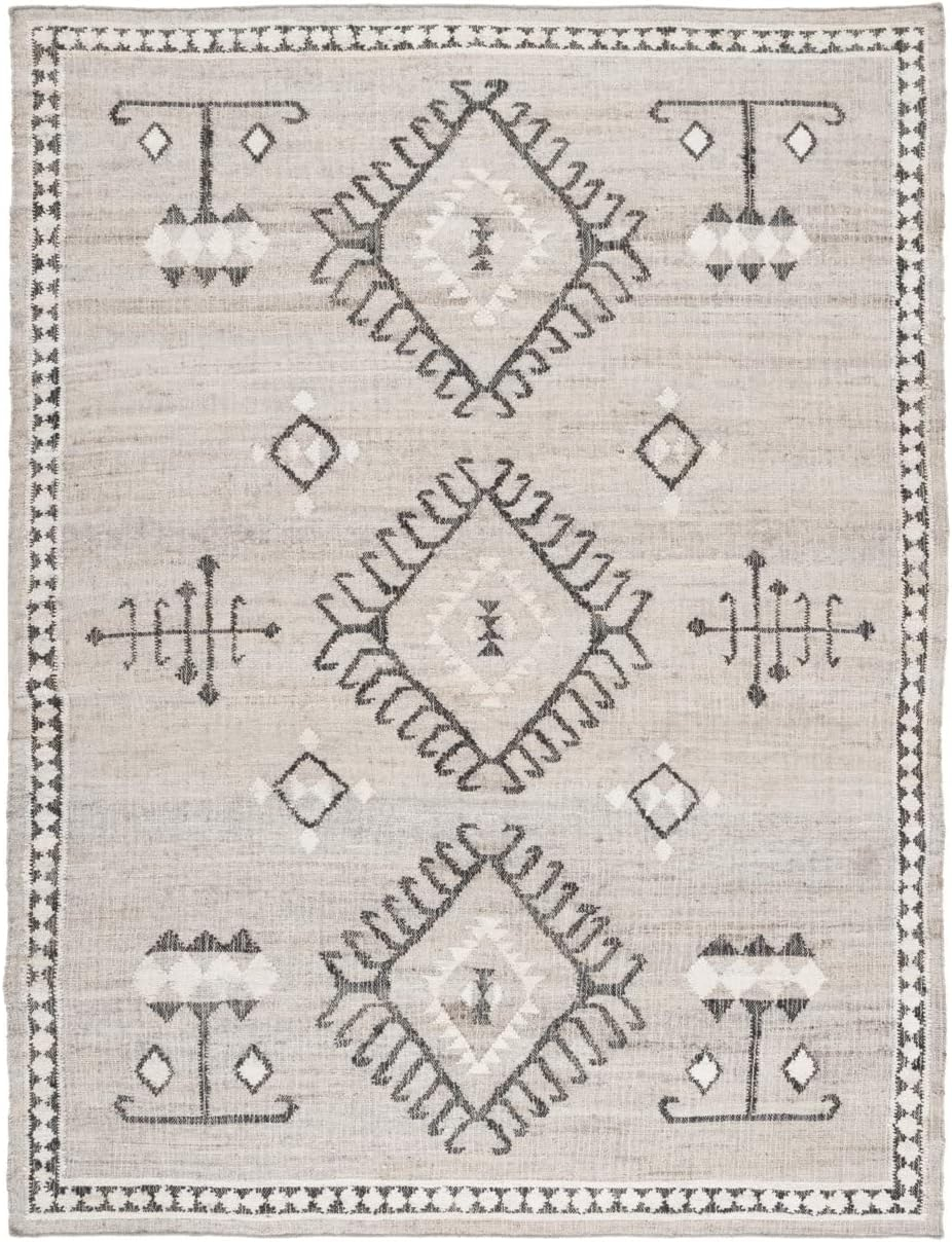 SAFAVIEH Kilim Lisette Tribal Area Rug, Grey/Black, 9' x 12'