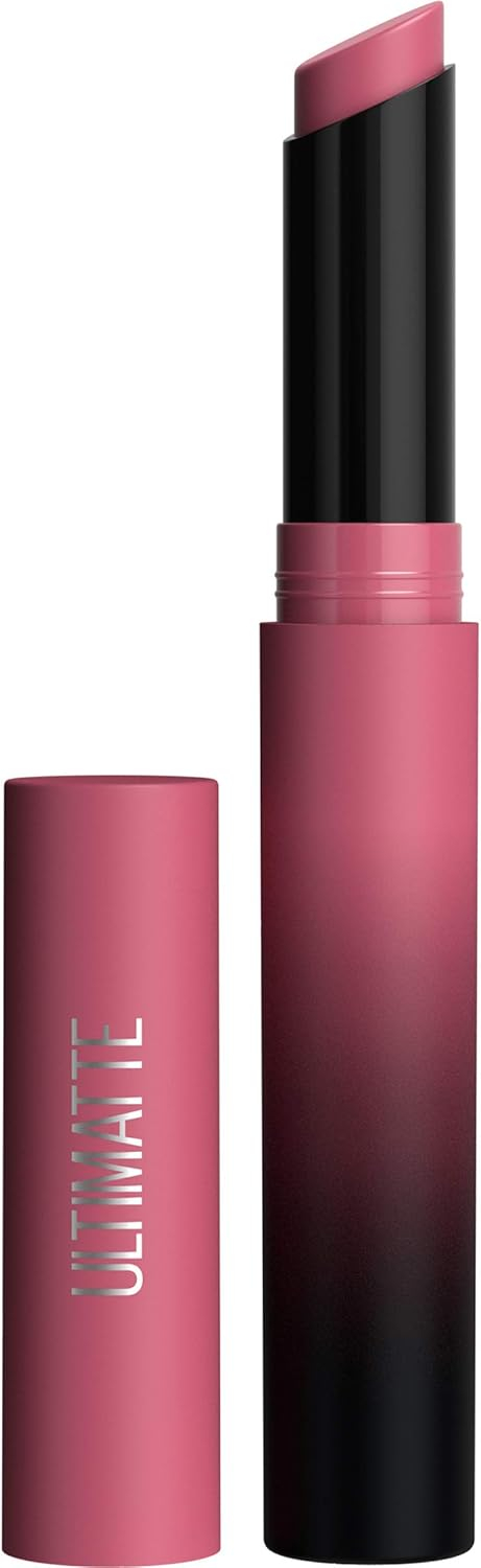 Maybelline Color Sensational Ultimatte Matte Lipstick, Non-Drying, Intense Color Pigment, More Mauve, Purple Mauve Pink, 1 Count