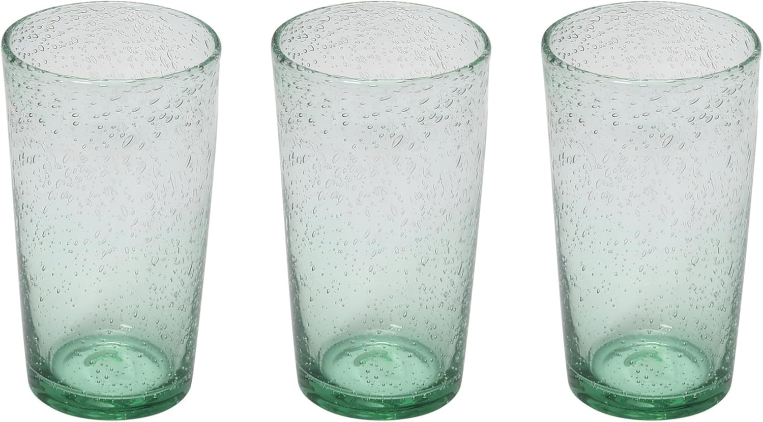 Creative Co-Op Creative Co-Op Bubble Drinking Glass, Transparent, Set of 3