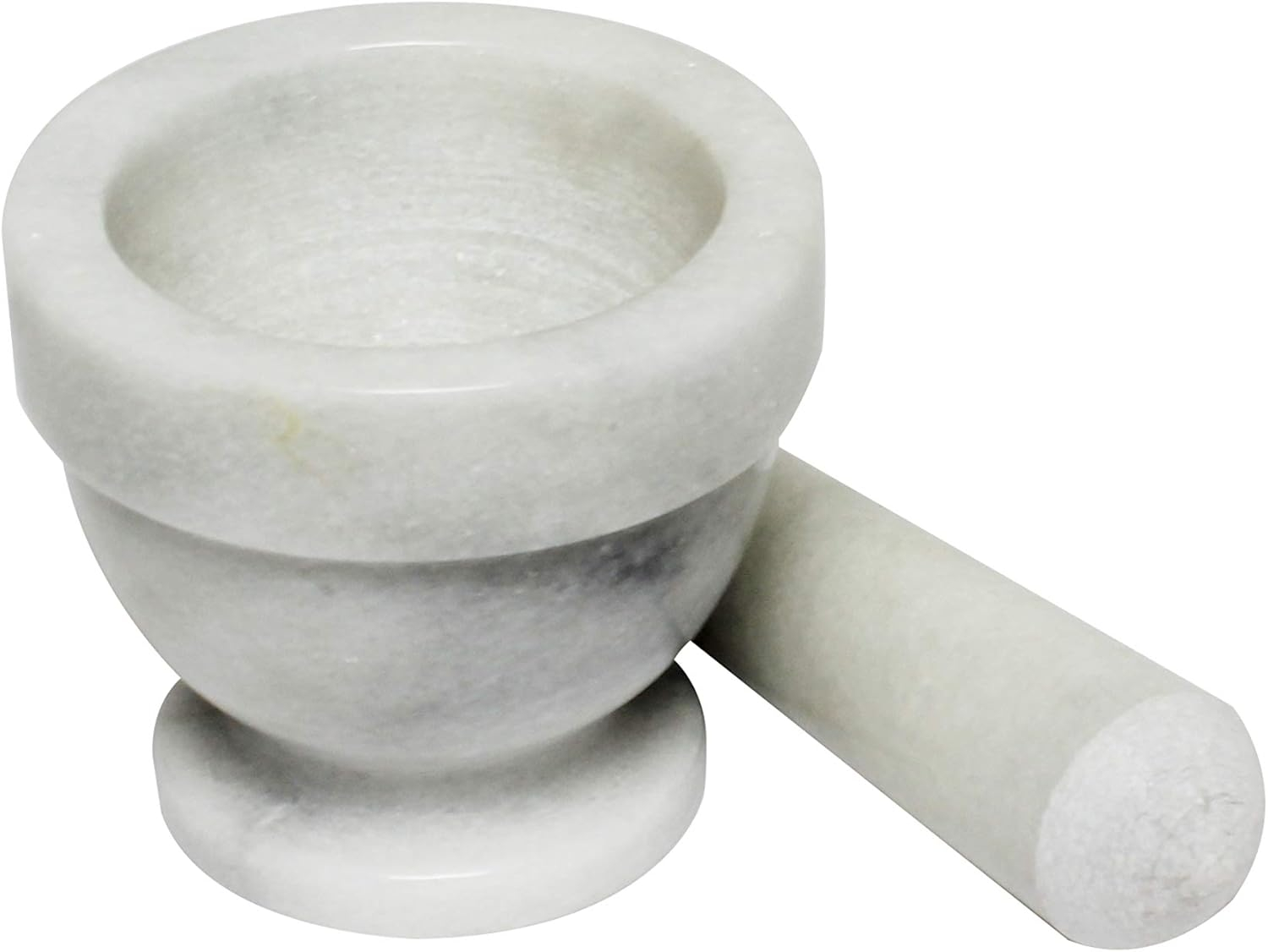 TrueCraftware- 3" Marble Mortar and Pestle Set- Spice Grinder Herb Crusher Easily Grind Grains herb Spices Grinder for Spices Seasonings Salsa Pastes Pestos and Guacamole