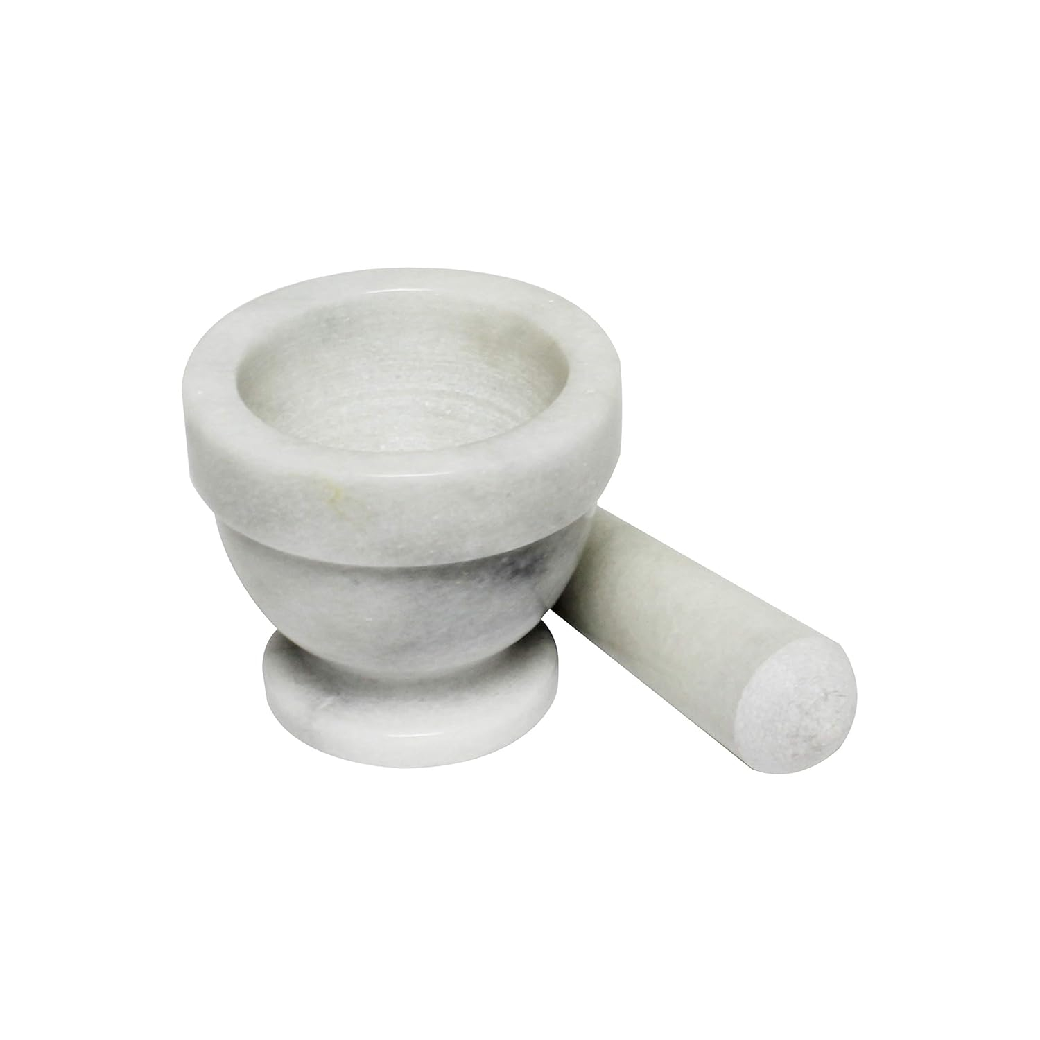 TrueCraftware- 3" Marble Mortar and Pestle Set- Spice Grinder Herb Crusher Easily Grind Grains herb Spices Grinder for Spices Seasonings Salsa Pastes Pestos and Guacamole