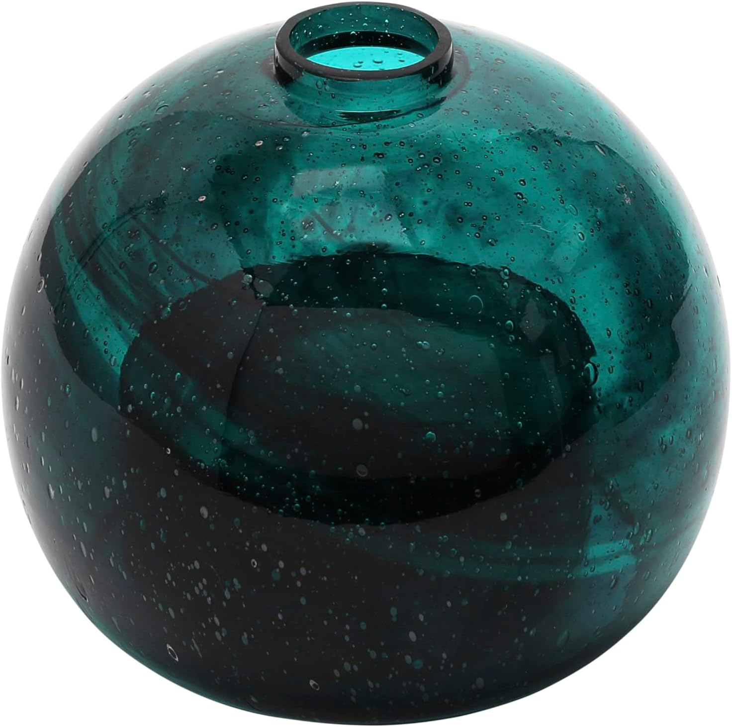 Creative Co-Op Glass Tealight Holder with Cloche, Teal