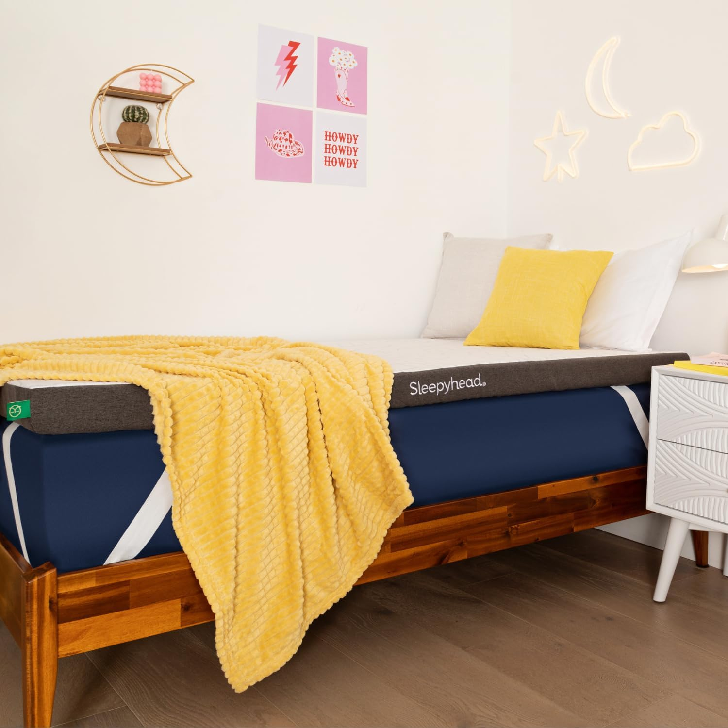 Sleepyhead Twin XL 2 Inch Copper Infused Cooling Memory Foam Mattress Topper – Washable Cover, Thick & Comfortable College Dorm Bedding Pad, Dorm Room Essentials (XL Twin 2")