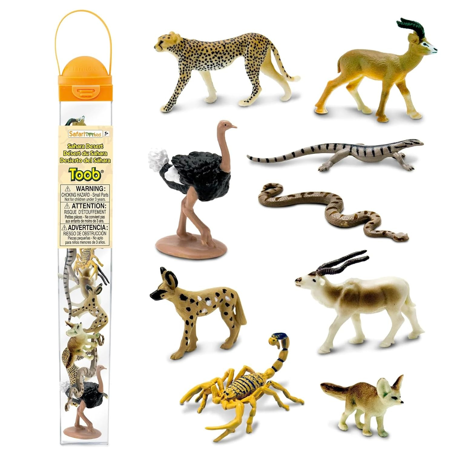 Sahara Desert Animal Figurines Set with Hand-Painted Details