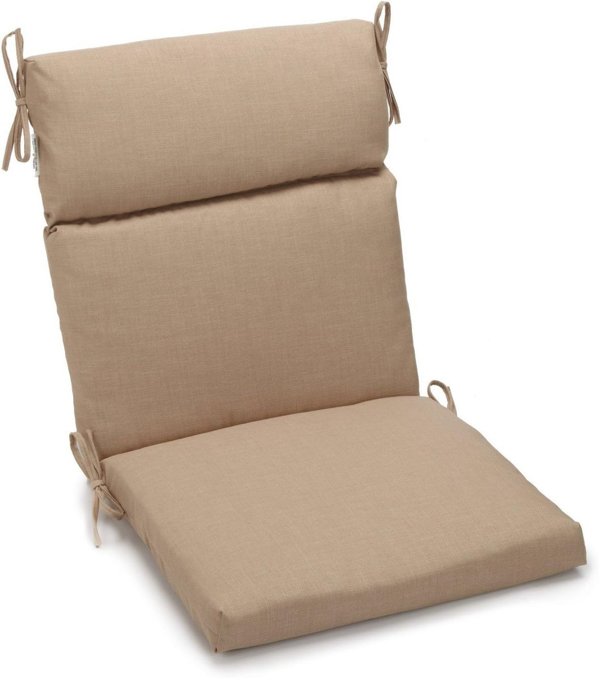 Blazing Needles Spun Polyester Outdoor Seat/Back Chair Cushion-Color:Sandstone