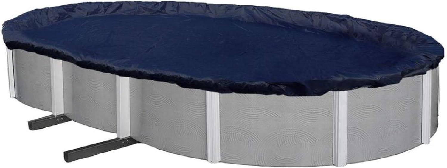 Winter Block Oval Winter Laminated Polyethylene Pool Cover, 12 x 18 ft. Aboveground Pool
