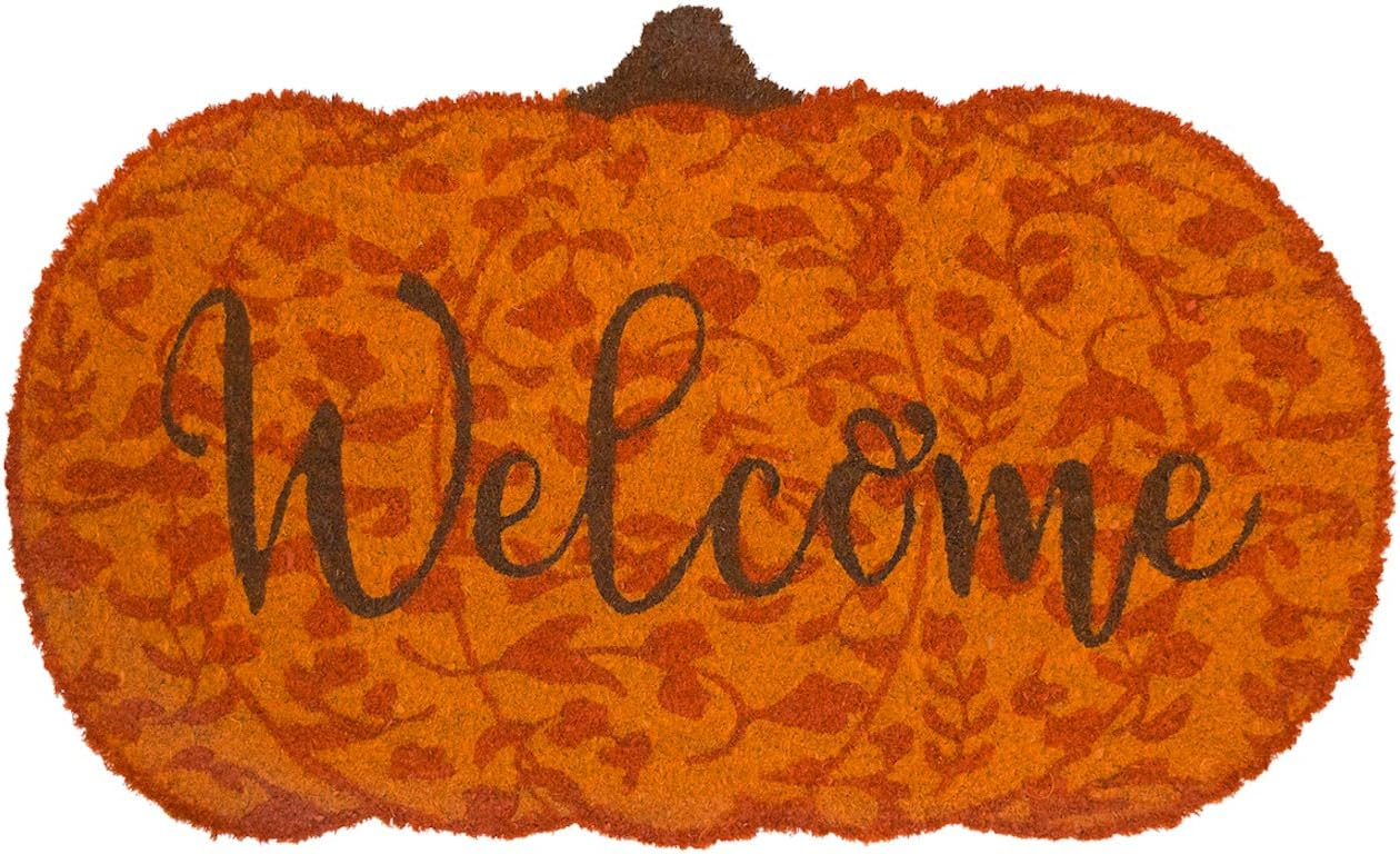 Briarwood Lane Coir Doormat 30x18 Welcome Pumpkin Fall Natural Fiber For Fall Coir Doormat