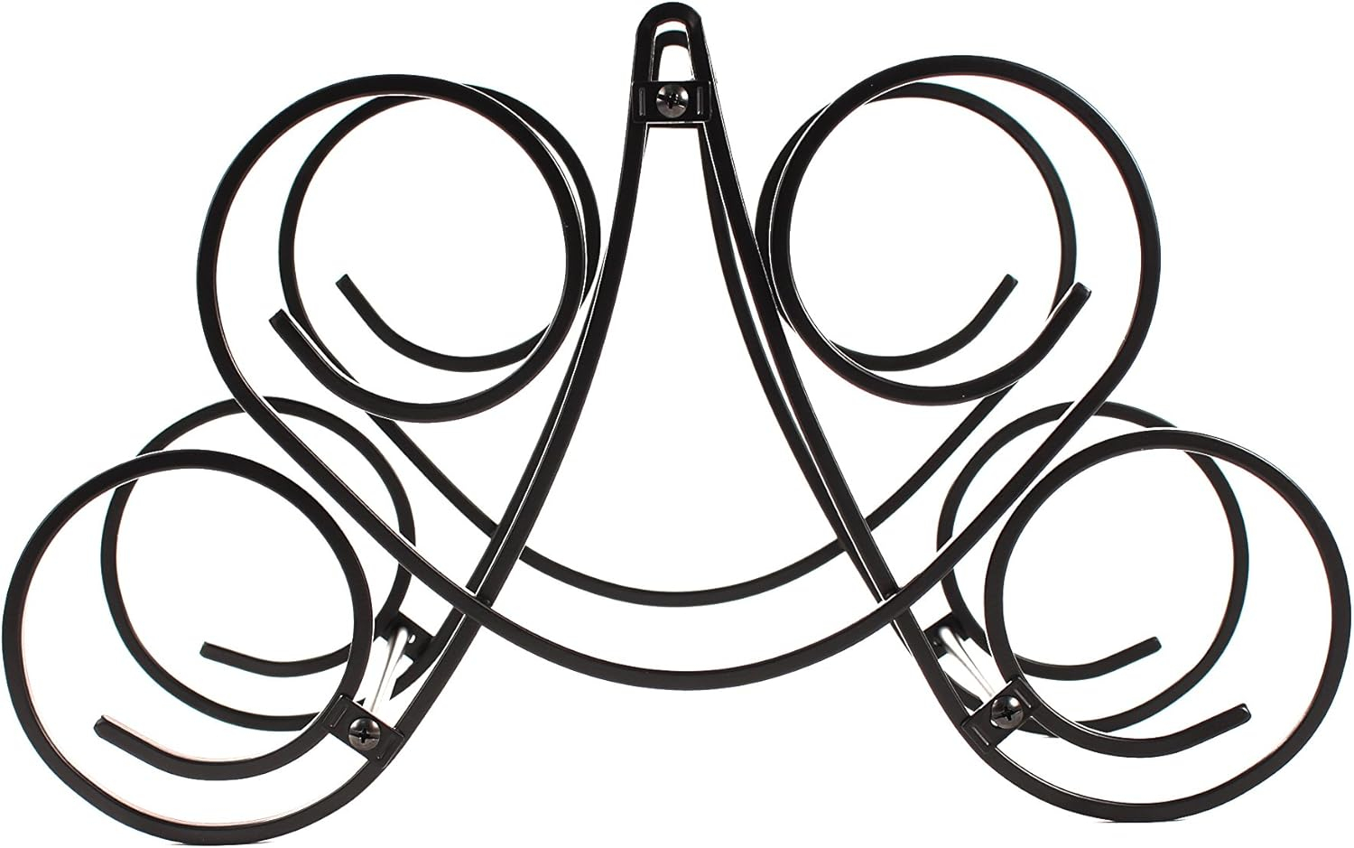 Bordeaux 9.75 in. x 16.5 in. x 7.5 in. Steel Knock Down 5-Bottle Wine Rack in Black