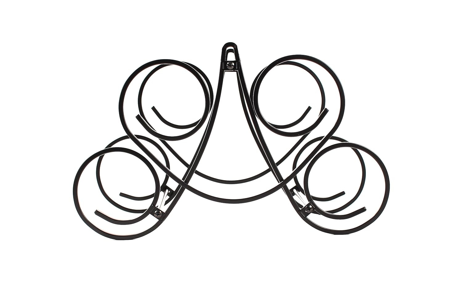 Bordeaux 9.75 in. x 16.5 in. x 7.5 in. Steel Knock Down 5-Bottle Wine Rack in Black