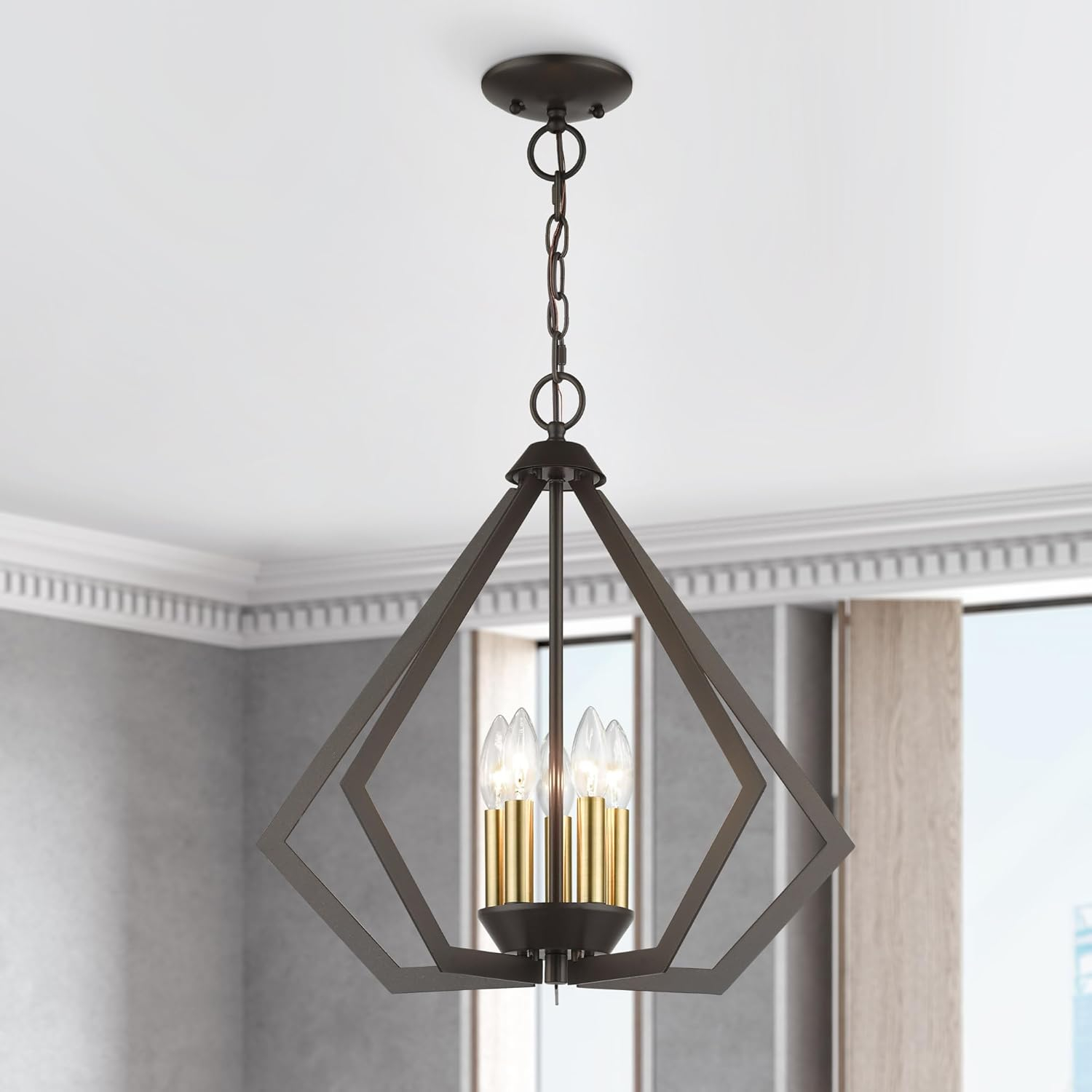 Livex Lighting Prism 5 - Light Chandelier in  Black