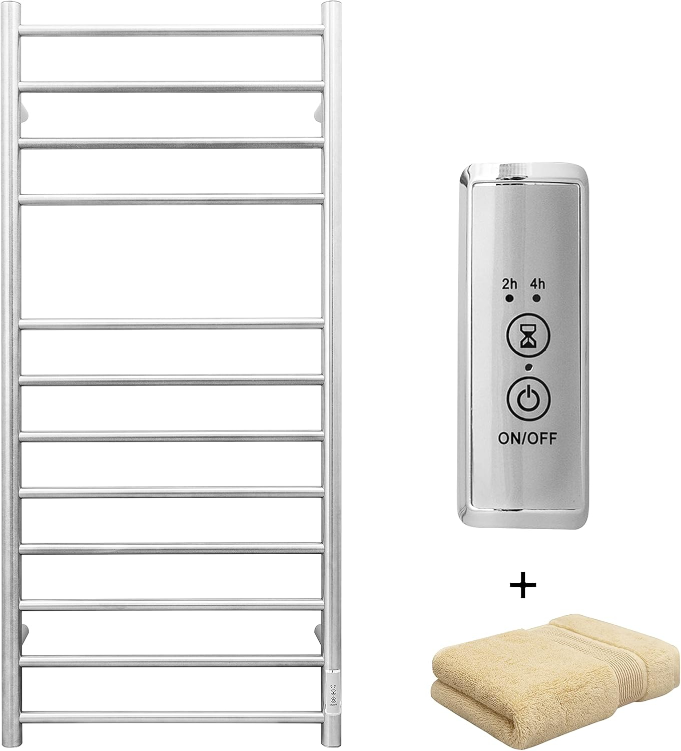 Stainless Steel Wall Mounted Electric Towel Warmer with Timer