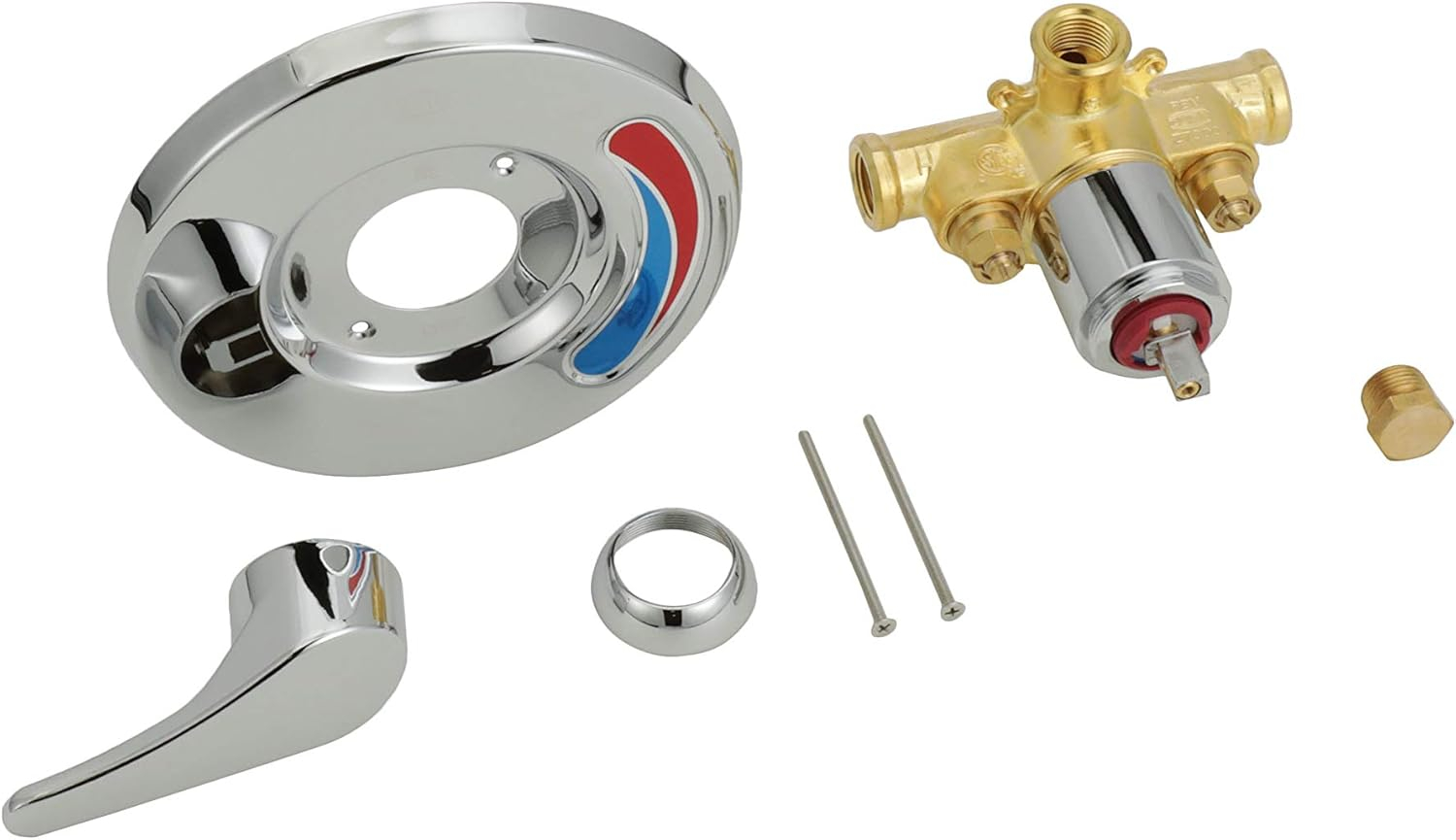 Chrome Wall-Mounted Thermostatic Shower Valve with Diverter