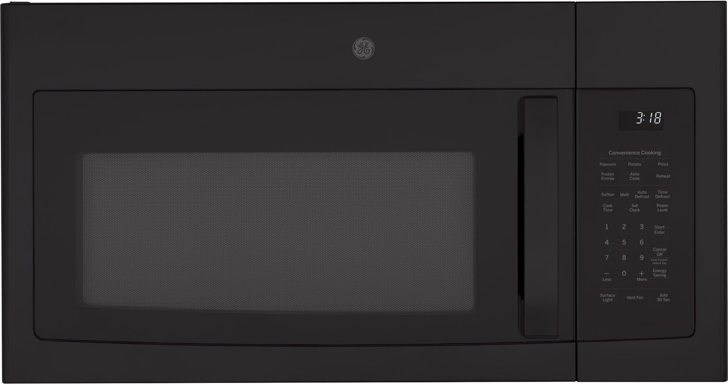 Black Over-the-Range Microwave for RV with Recirculating Venting