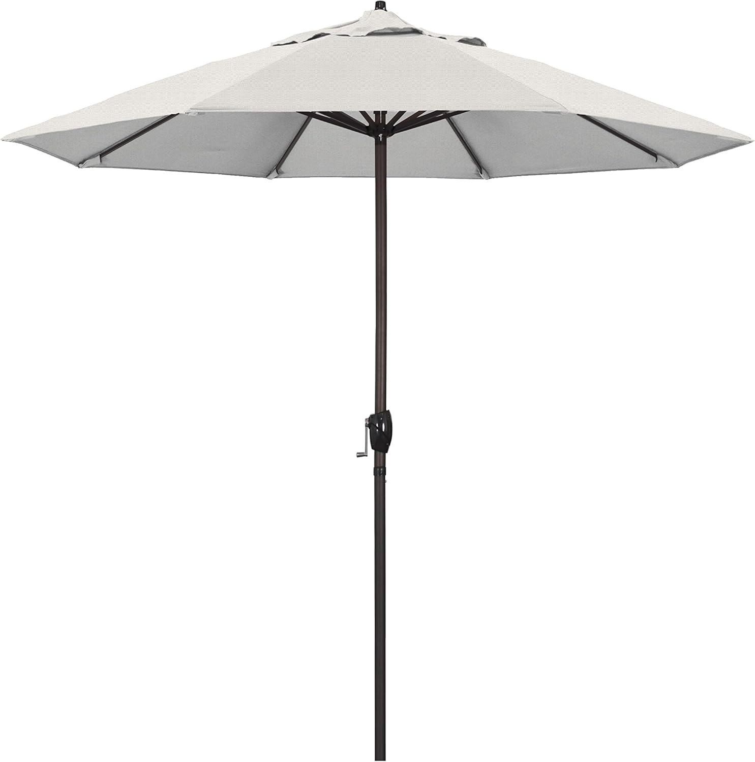 CASA SERIES 9FT CRANK LIFT AUTOTILT ALUM MARKET UMBRELLA IN WOVEN GRANITE OLEFIN