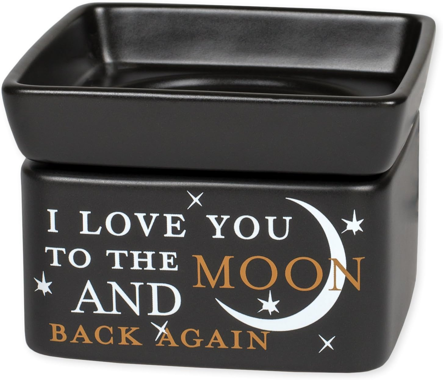 Love You to the Moon Black Electric 2 in 1 Jar Candle and Wax and Oil Warmer