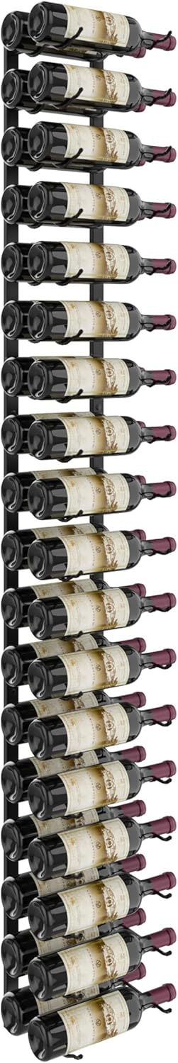 Vintageview Ws62 W Series 72" 36 Bottle Wall Mounted Wine Rack - Black