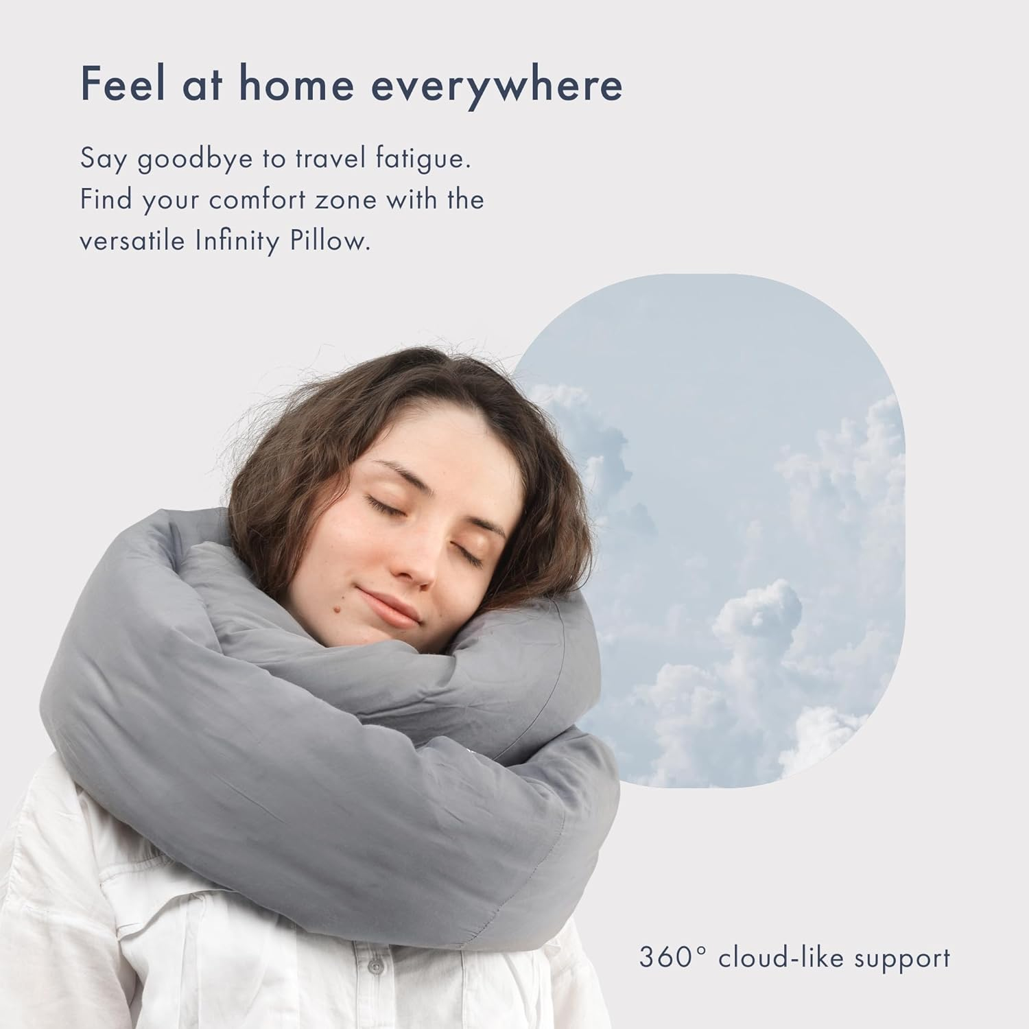 Infinity Travel - Infinity Pillow - Grey