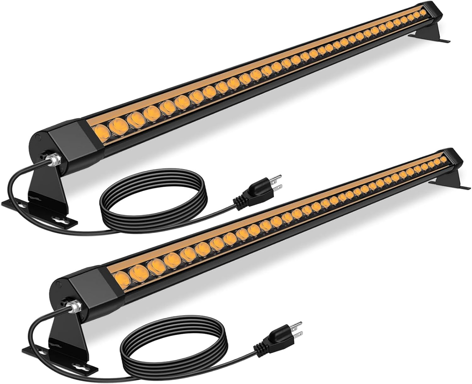 36W LED Wall Washer Light, 2FT 2700K Warm White Outdoor Wall Washer Lights, 120V Waterproof IP67 LED Light Bar for Outdoor, Plug-in (2 Pack)