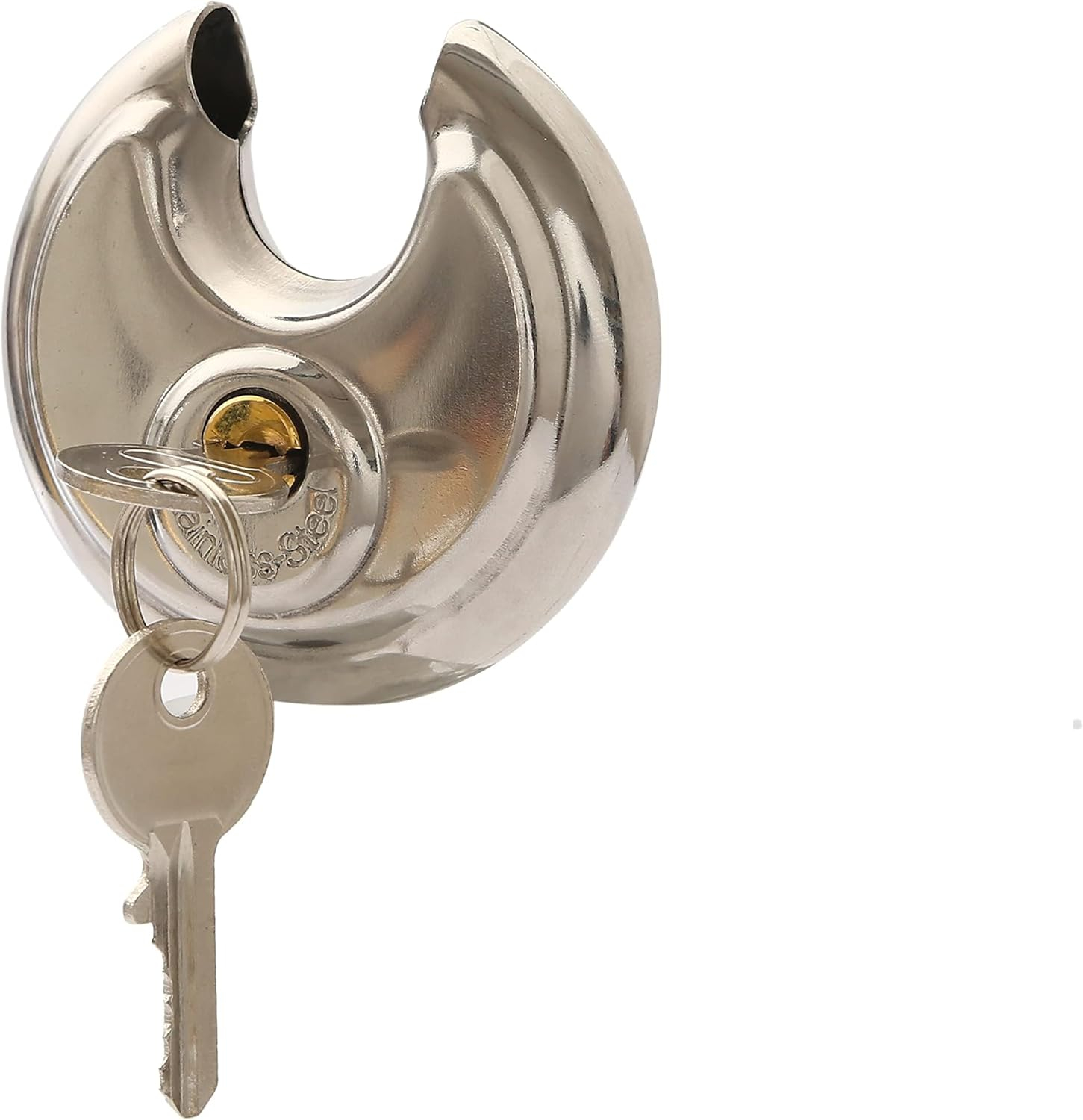 24 Pack Wholesale Lot DISC PADLOCK 80mm Steel Armor Storage Trailer Round lock- Stainless Steel Lock