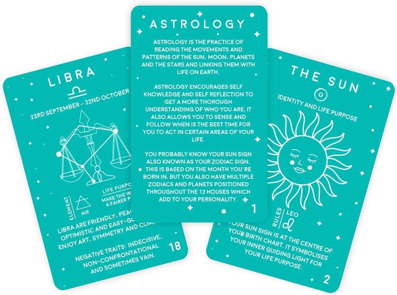 Gift Republic 100 Astrology Cards - guides you through how to read your astrology chart and understand its hidden meanings.
