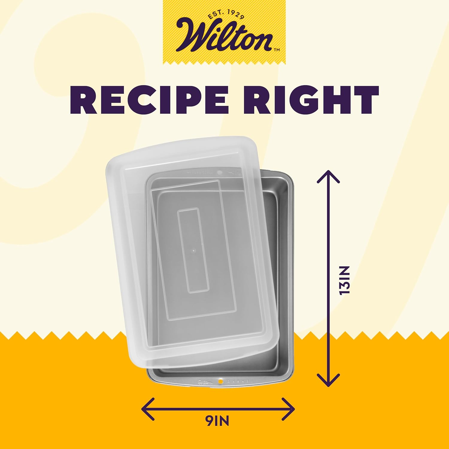 Wilton Wilton 191003187 Recipe Right Non Stick Covered Cake Pan, 13" X 9"