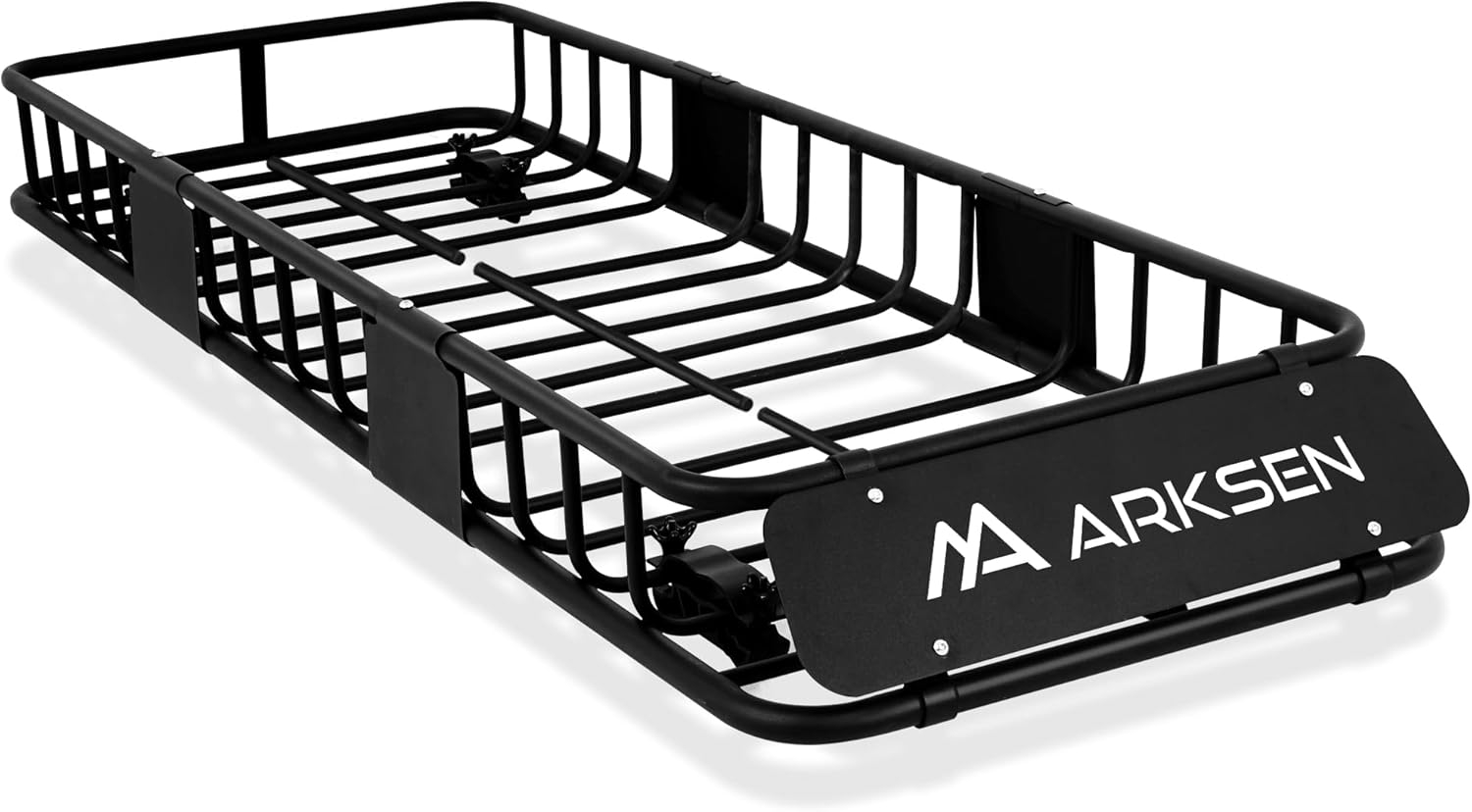 ARKSEN Skinny Roof Rack Cargo Carrier Basket, Heavy Duty Weather Resistant Top Mount Cargo Rack, Luggage & Camping Gear Storage for Car, Truck or SUV Transport