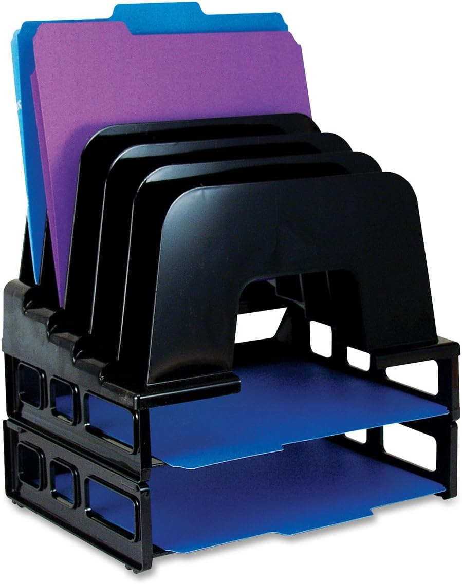 Officemate Letter Trays and Incline Sorter, Black (22112)