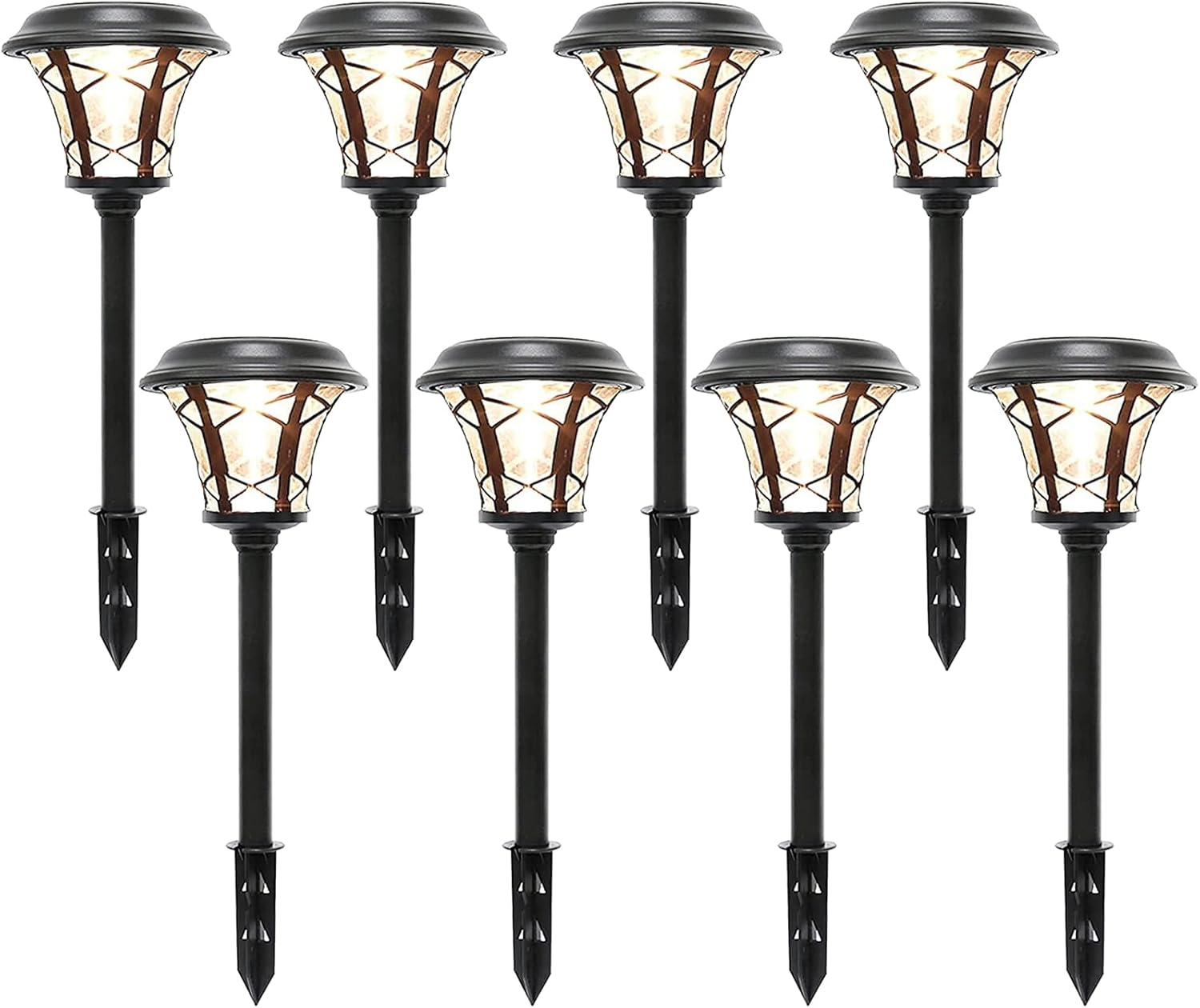 MAGGIFT Solar Pathway Lights Outdoor Waterproof 6 Pack 25 Lumen, Stainless Steel & Glass Solar Garden Lights, Auto On/Off Landscape Lights for Yard Driveway, Walkway, Bright Warm White, Bronze