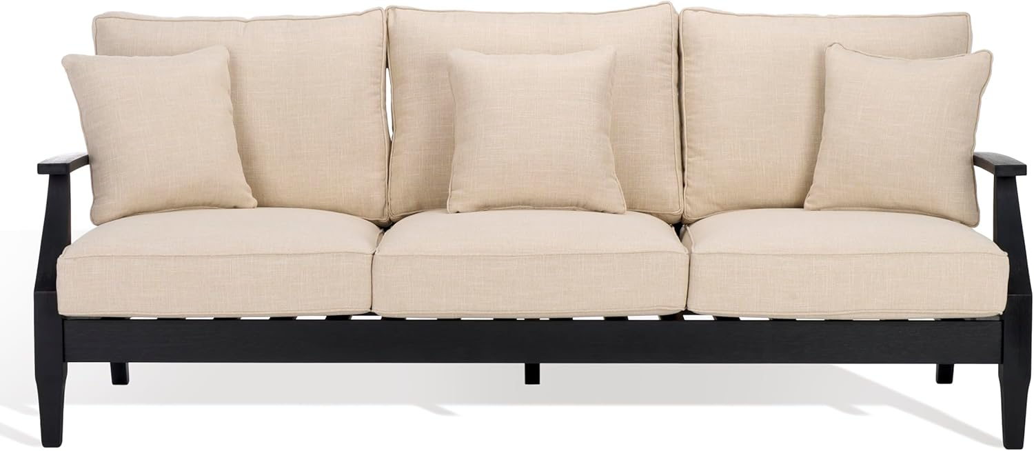 Safavieh  Couture Martinique Wood Patio Sofa Natural / White