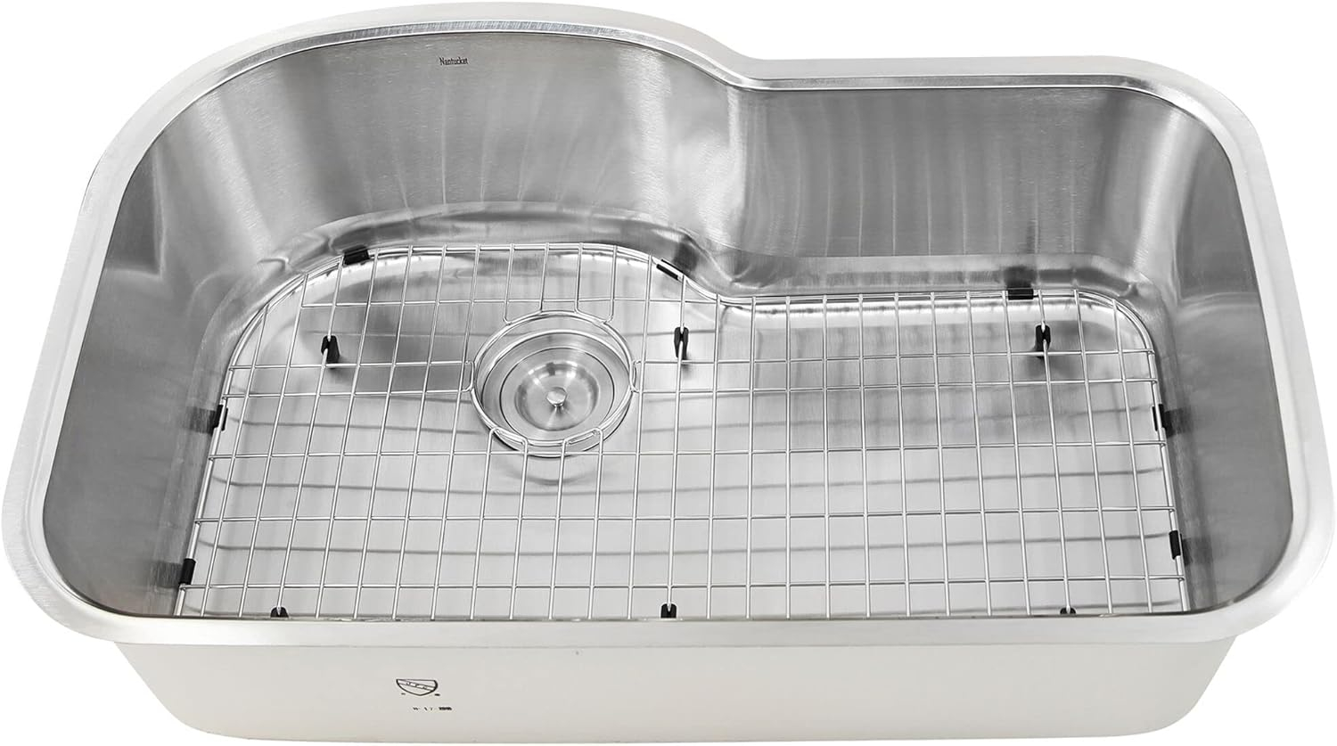 Large Brushed Satin Stainless Steel Undermount Kitchen Sink