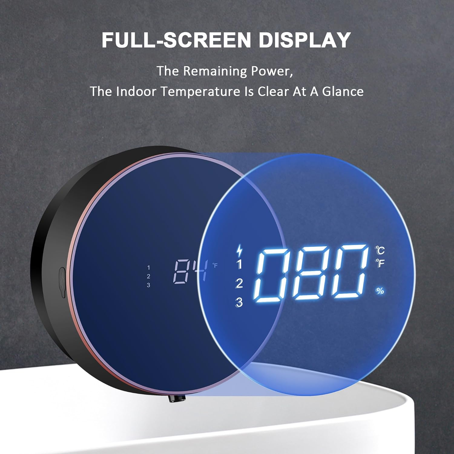 Automatic Soap Dispenser Foam Bathroom: Wall Mount Rechargeable Touchless Adjustable Auto Smart Electric Plastic Black Foaming Soap Dispenser with Clock - Kitchen - Hand Dish Lotion Couple Kids