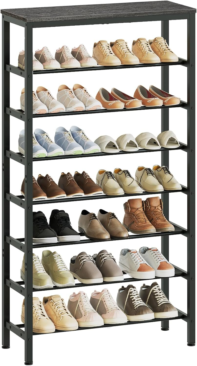 Shoe Rack, 6-Tier Shoe Organizer, for 18-24 Pairs of Shoes, Large Capacity Shoe Storage Shelf, Durable and Stable, for Entryway, Closet, Hallway, Dorm Room, Industrial, Rustic Brown BF67XJ01G1