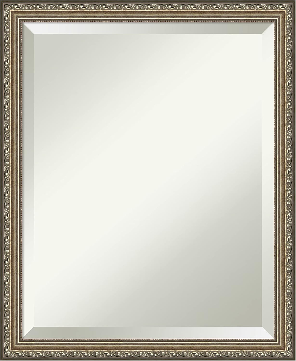 Amanti Art Parisian Silver Beveled Wood Wall Mirror 22.25 x 18.25 in.
