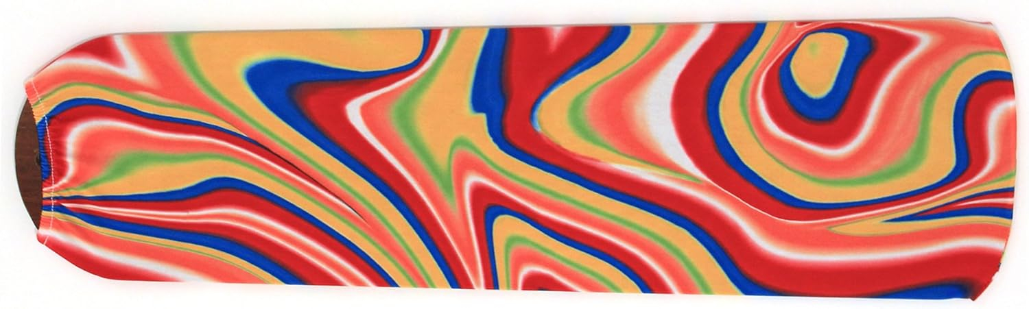 Fan Blade Designs Swirling Rainbow Ceiling Fan Blade Covers