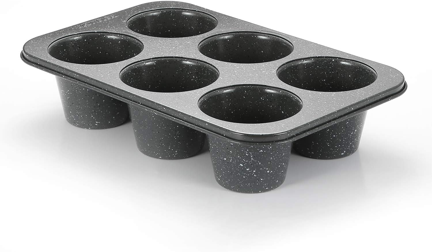 Gray Granite Non-Stick Jumbo 6-Cup Muffin Pan