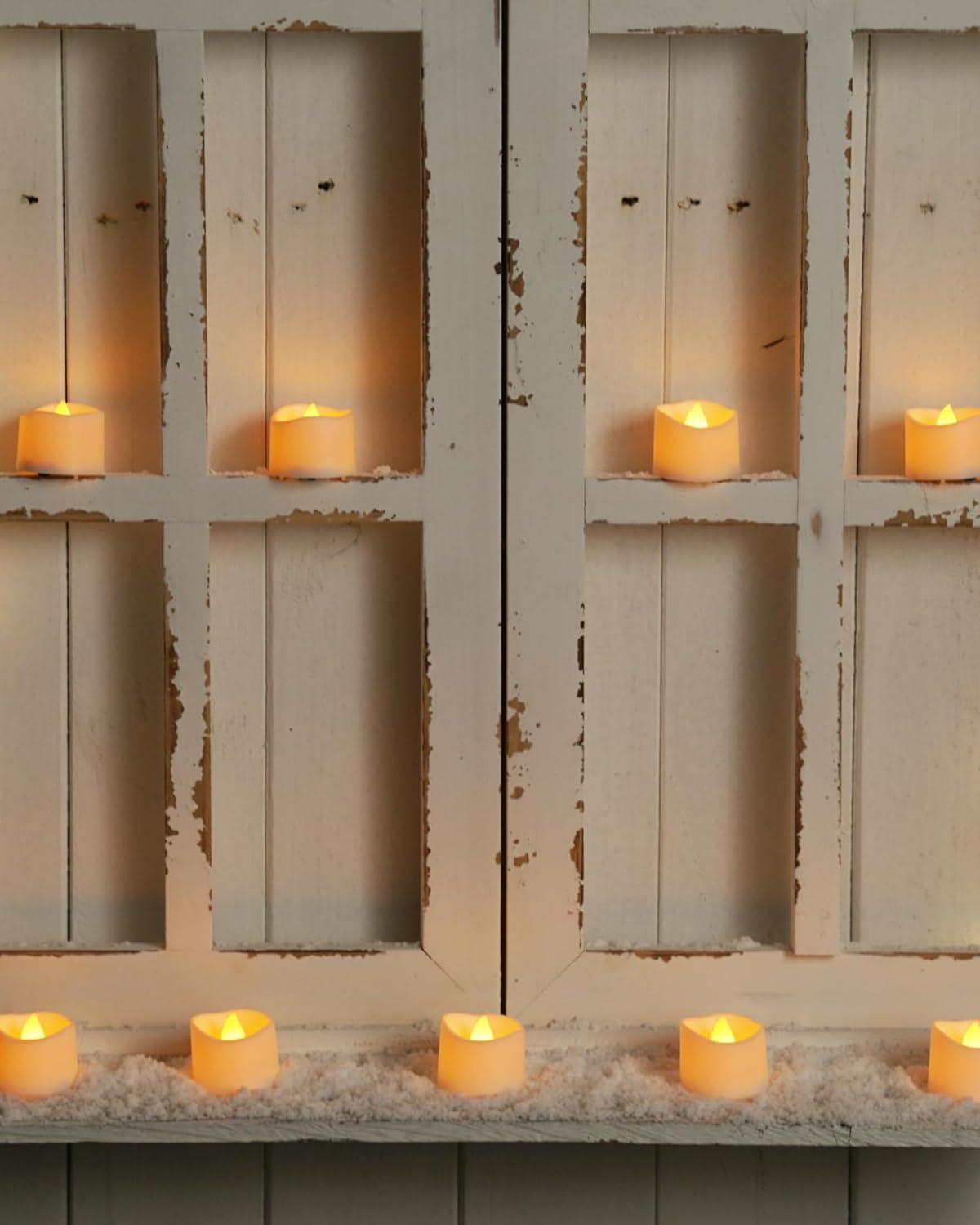 Homemory LED Candles, Battery Tea Lights, Lasts 2X Longer, Realistic Tea Lights Candles. Batteries Included, Bright yellow light, Set of 12