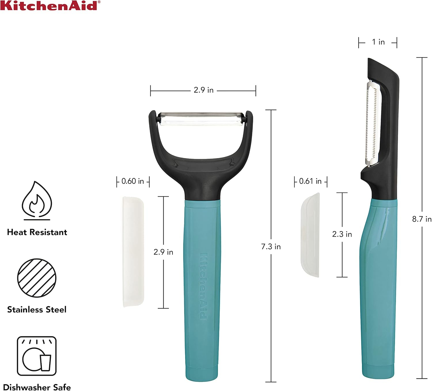 Kitchenaid Universal 2 Peeler Set Euro Peeler in Aqua
