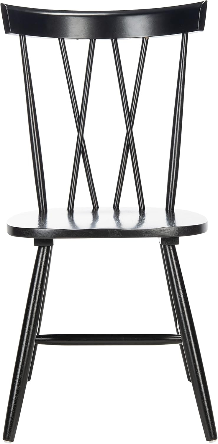 SAFAVIEH Friar Contemporary Dining Chair, Black, Set of 2 (21 in. W x D x 36 in. H)