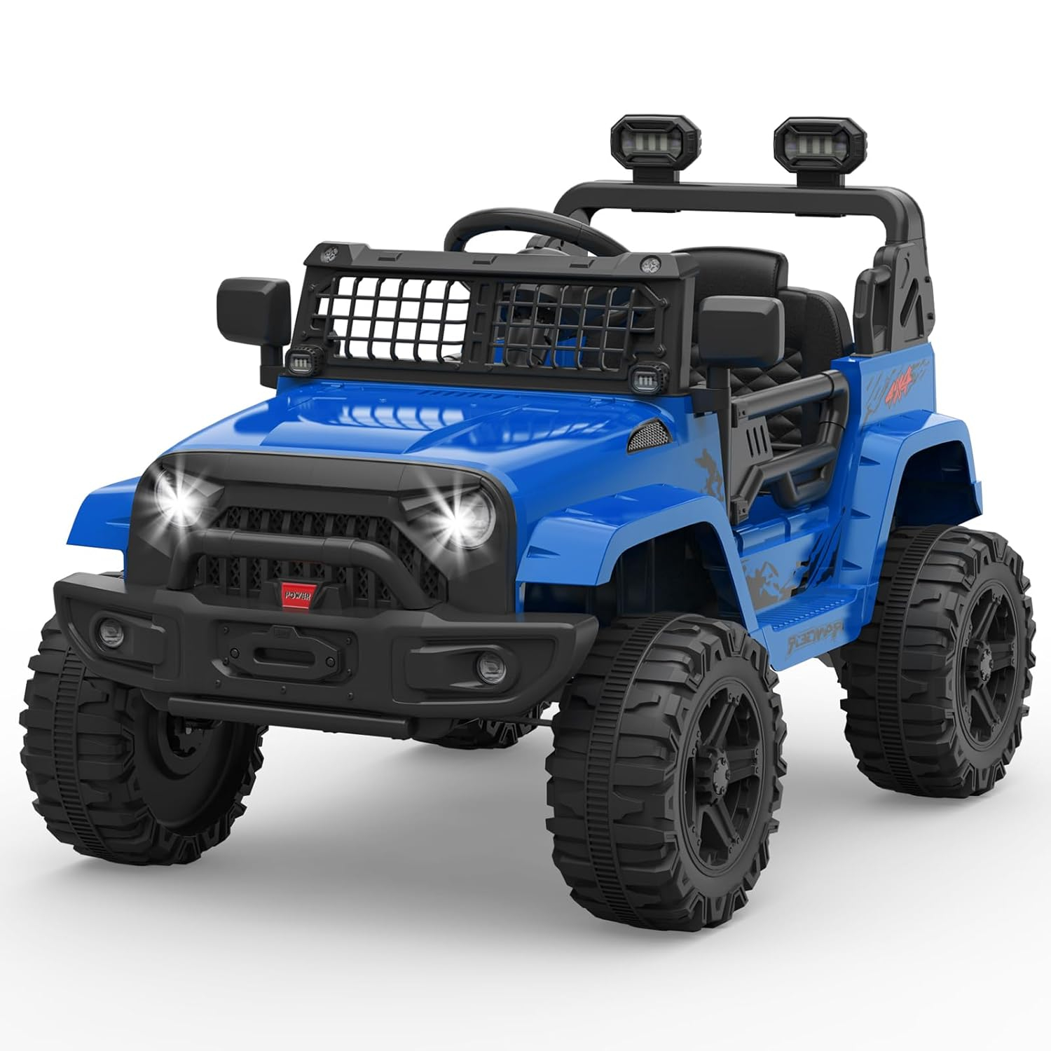 Shininglove Kids Ride on Truck, 12V Battery Powered Car with Parent Control, LED Lights, Safety Belt, MP3 Player, Purple