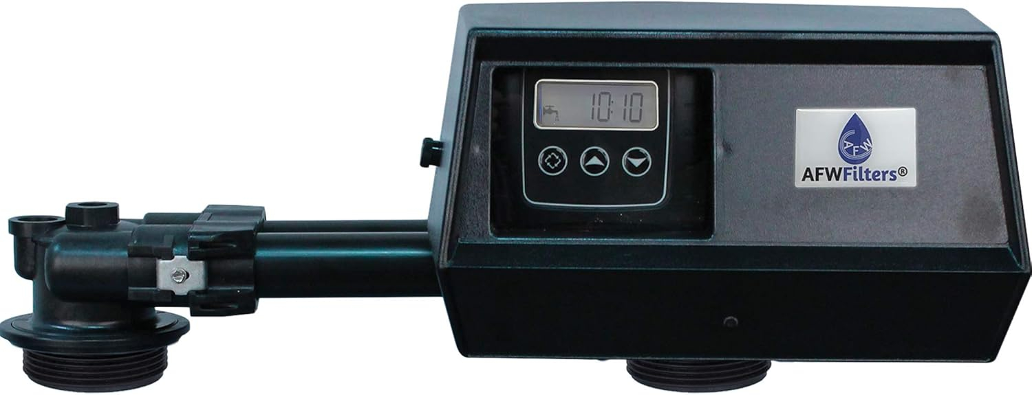 Black Digital Dual Tank Water Softener Control Valve