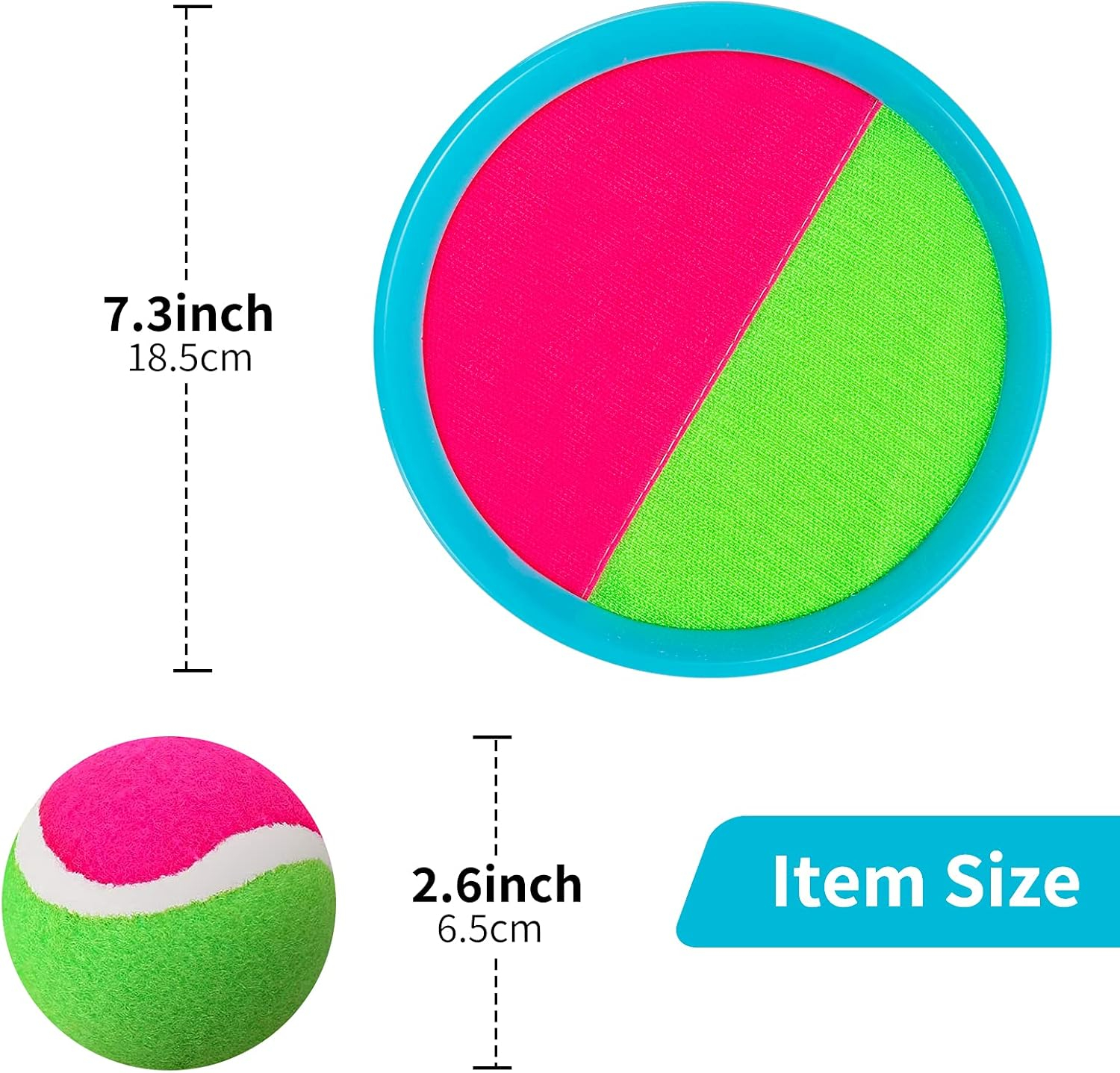 Outdoor Games for Kids - Outside Toys for Kids Ages 4-8, Toss and Catch Ball Set, with 4 Paddles 4 Balls, and 1 Storage Bag, Yard Games for Kids Boys Girls Christmas Birthday Gifts New Year Gifts