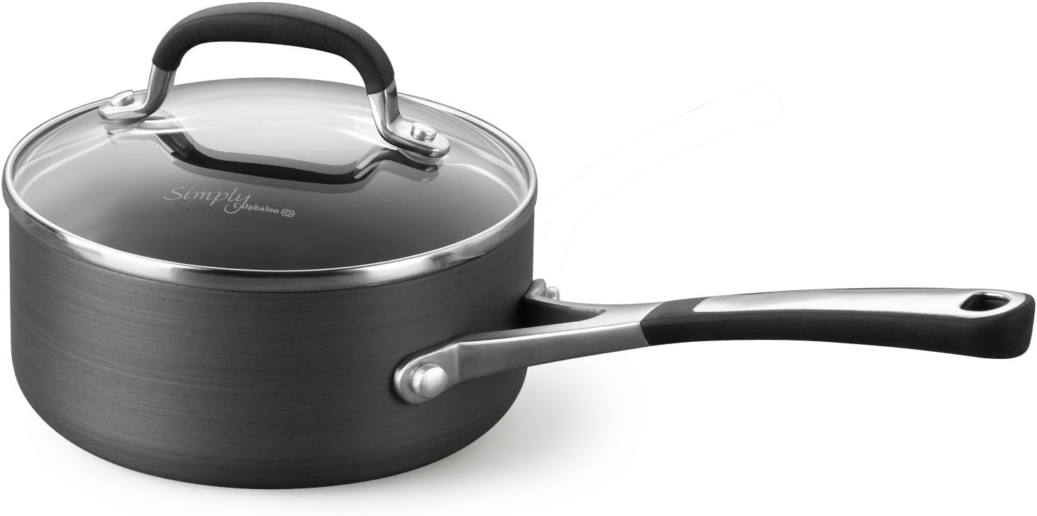 Simply Calphalon Nonstick 2-Quart Saucepan with Cover