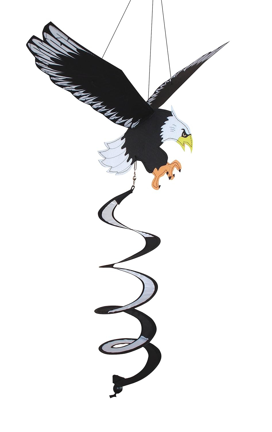 In the Breeze 4286 - Eagle Twister Wind Spinner - Divertida Decoración Patriótica para Exteriores
