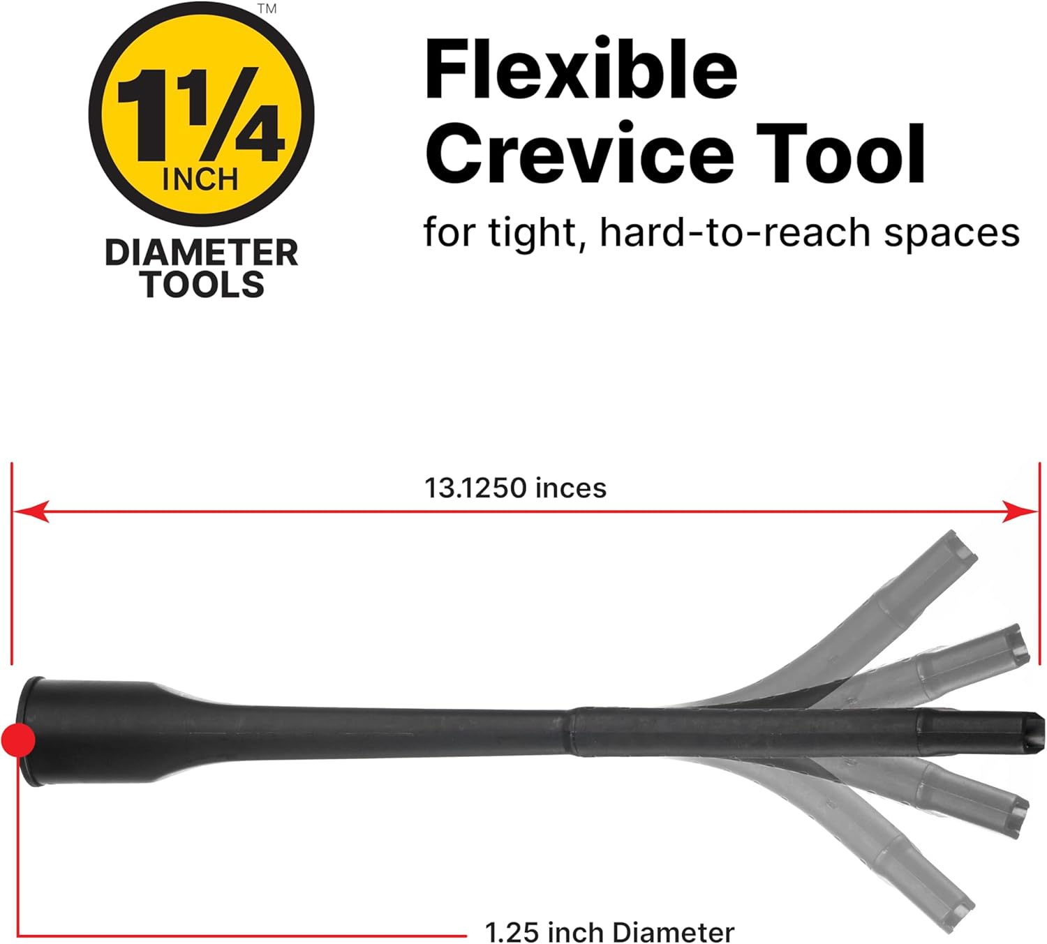 Shop-Vac Flexible End Crevice Tool Vacuum Cleaner Hose Attachment