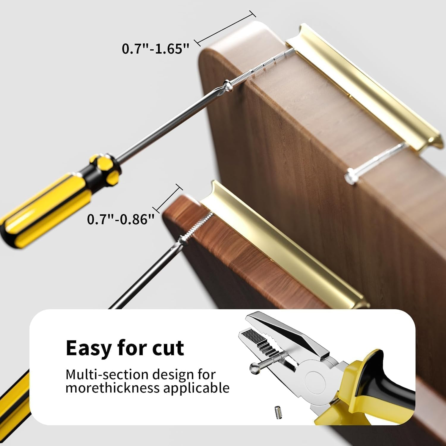Cobbe Elite 10 Pack Luxurious Brushed Gold Cabinet Pulls, 5 Inch Hole Center, Handles & Knobs for Kitchen and Bathroom Cabinets and Drawers